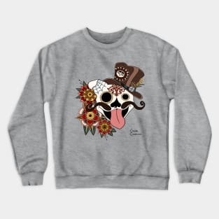 Western Sugar Skull Crewneck Sweatshirt